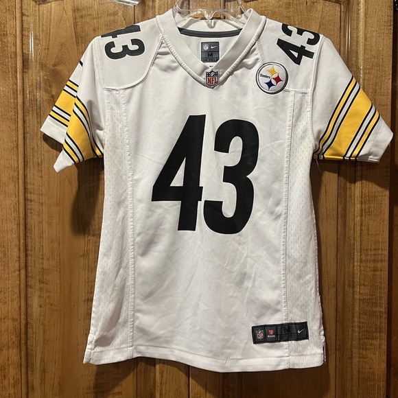 PITTSBURGH STEELERS POLAMALU #43 Youth Medium 10-12 Embroidered Logo NIKE Jersey - Picture 1 of 8